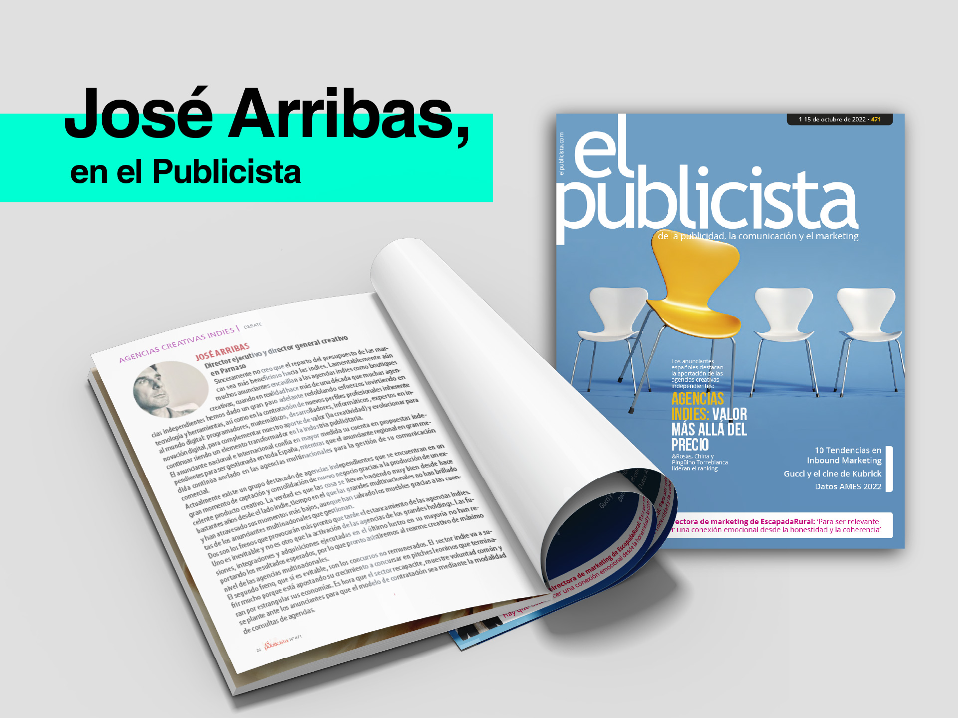 Entrevista a José Arribas en El Publicista - Parnaso
